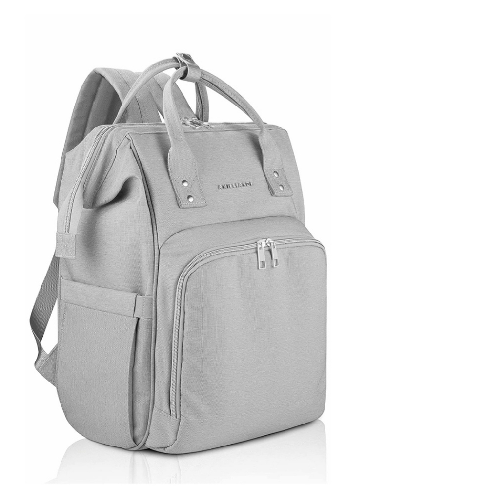 Amilliardi Insulated Backpack Diaper Bag Gray Pockets